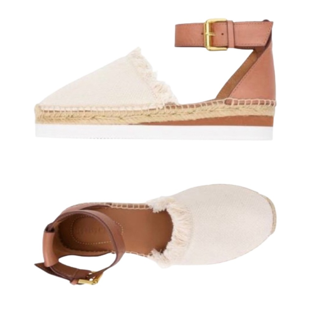See by Chloe ♡ Leather Ankle Strap Glyn Espadrille